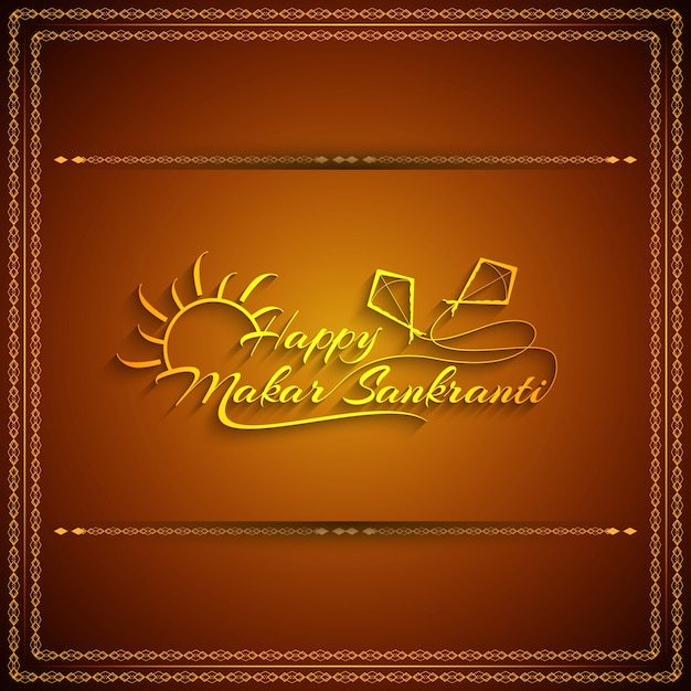 Abstract Happy Makar Sankranti background