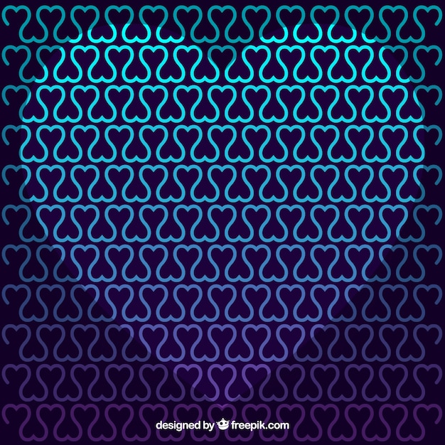 Abstract hearts background in blue tones