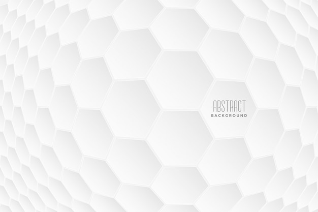 Free vector abstract hexagonal 3d shapes white background