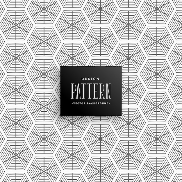 Free vector abstract hexagonal lines pattern background