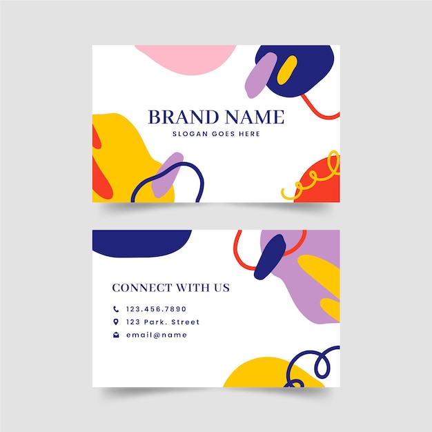 Abstract horizontal business card template