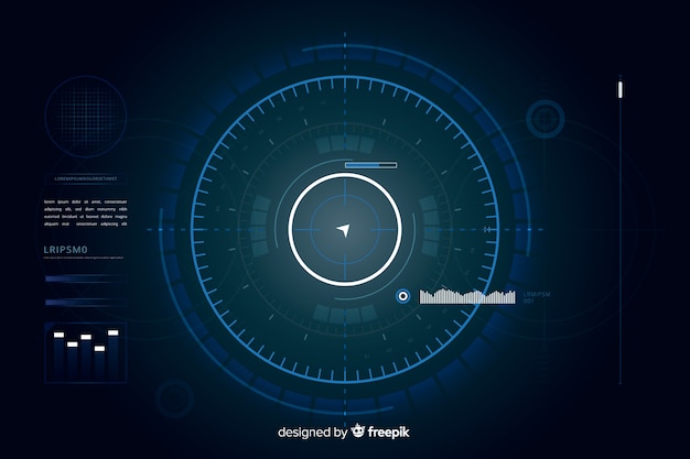 Free vector abstract hud tech background