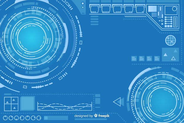 Abstract hud technology background design