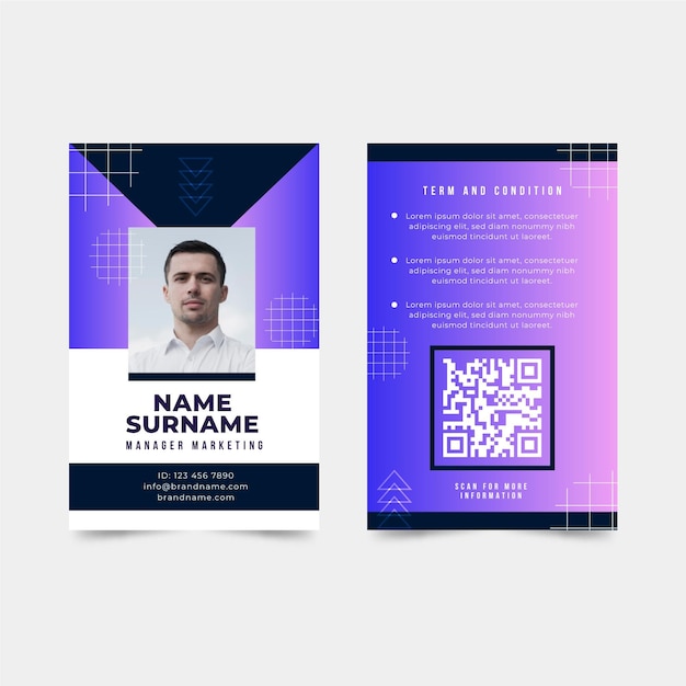 Abstract id card theme