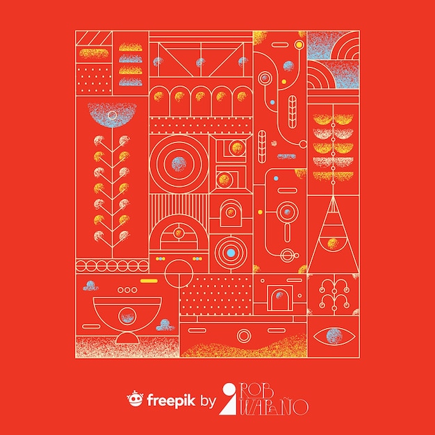 Abstract illustration of circuit board