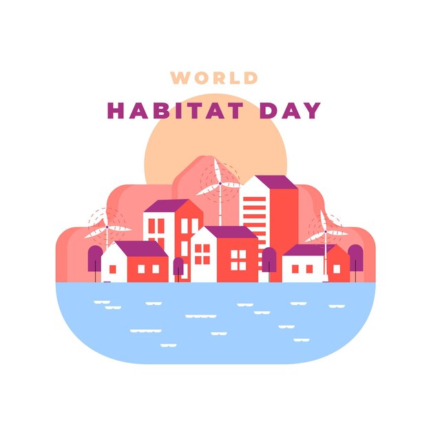 Abstract illustration of world habitat day