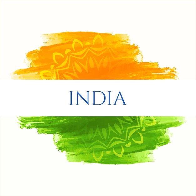 Free vector abstract indian flag theme beautiful design isolated background