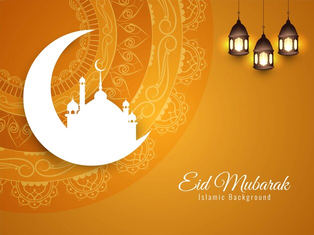 Abstract Islamic Eid Mubarak background