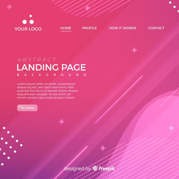 Abstract landing page background