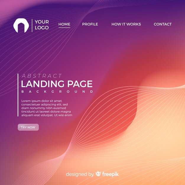 Abstract landing page background