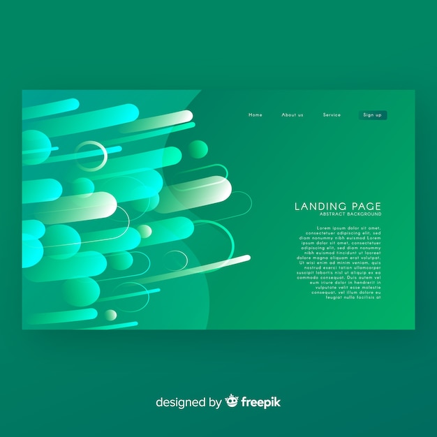 Free Vector abstract landing page background