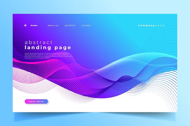 Abstract landing page template design