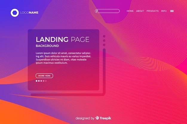 Abstract landing page template 