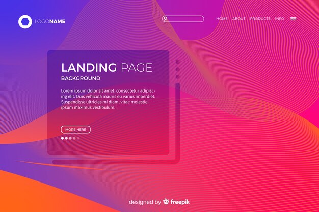 Abstract landing page template 