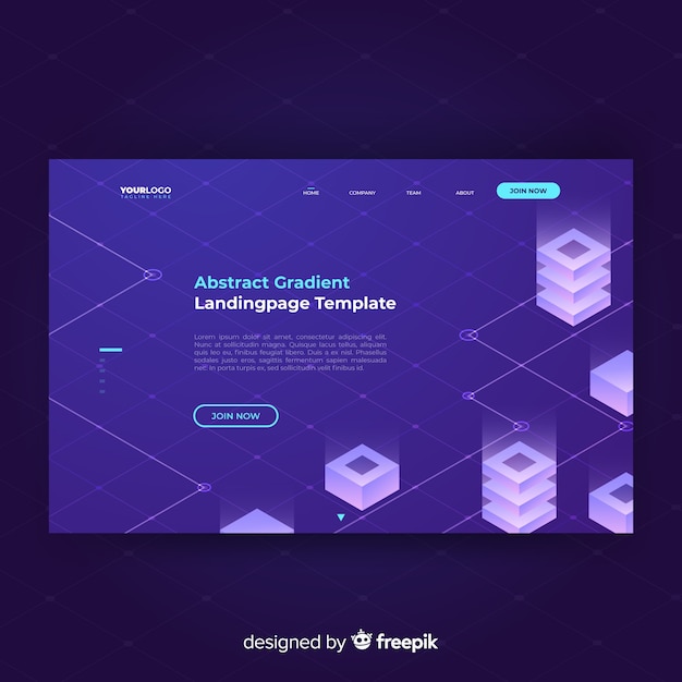 Abstract landing page template