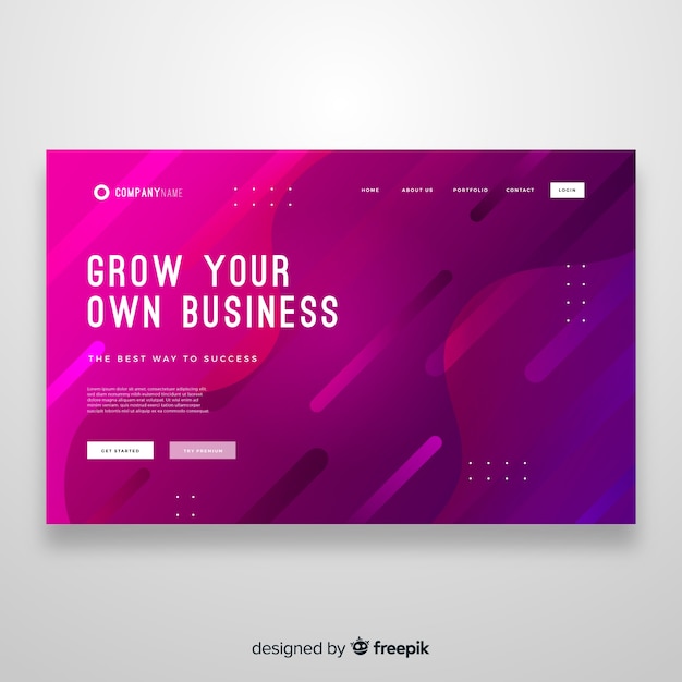 Abstract landing page