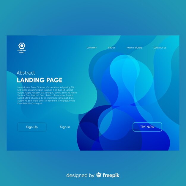 Abstract landing page