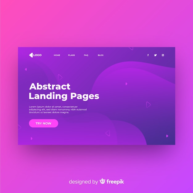 Abstract landing page