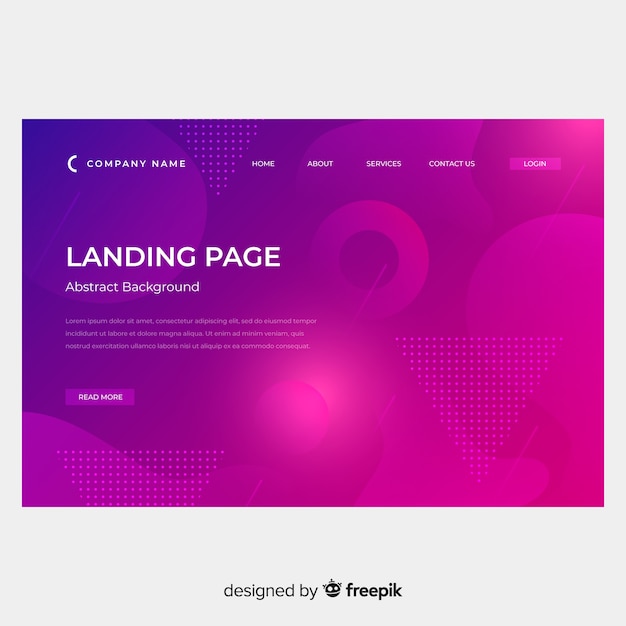 Abstract landing page