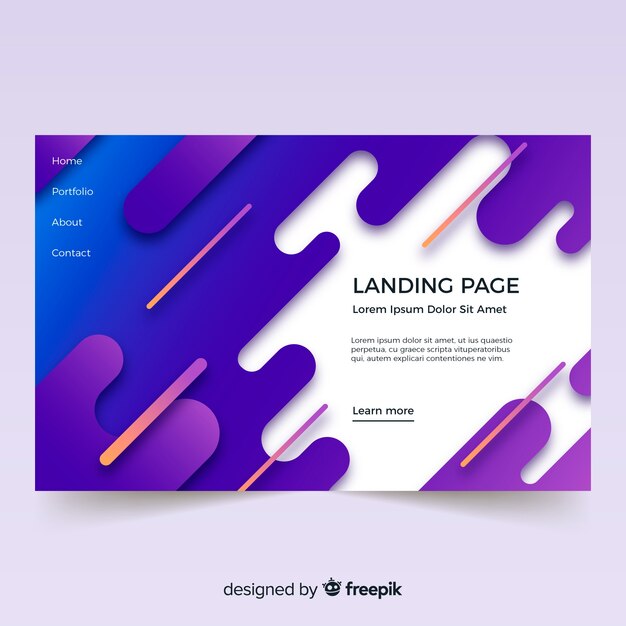 Abstract landing page