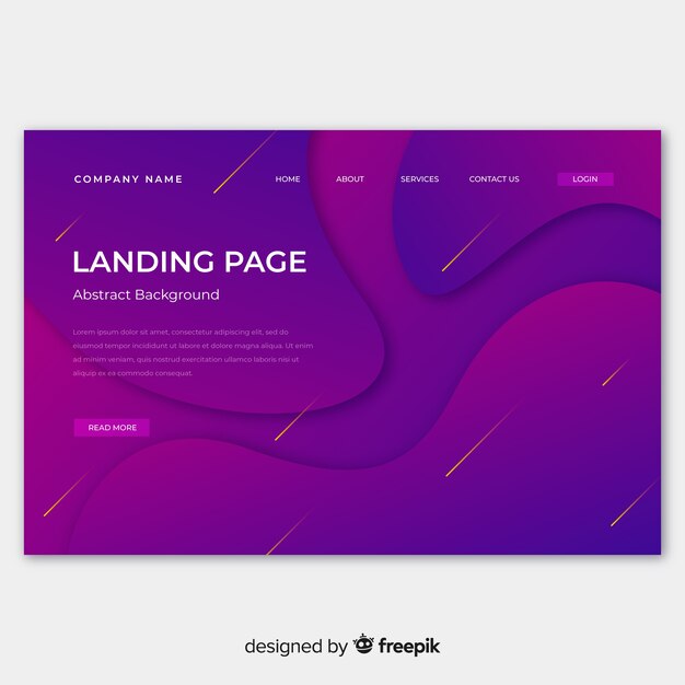 Abstract landing page