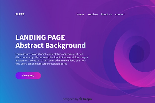 Abstract Landing Page