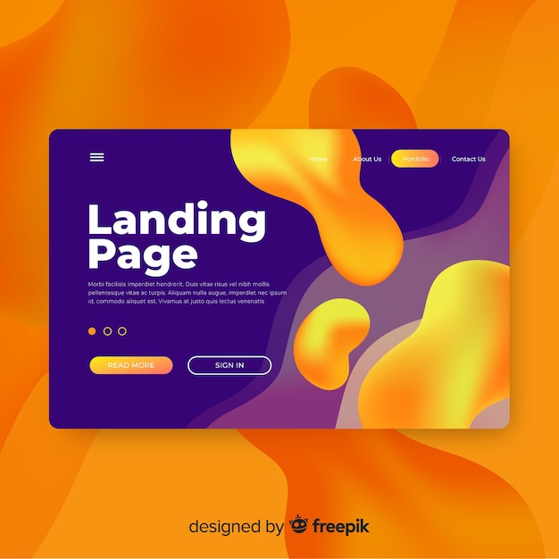 Abstract landing page