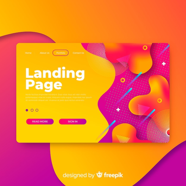 Abstract landing page