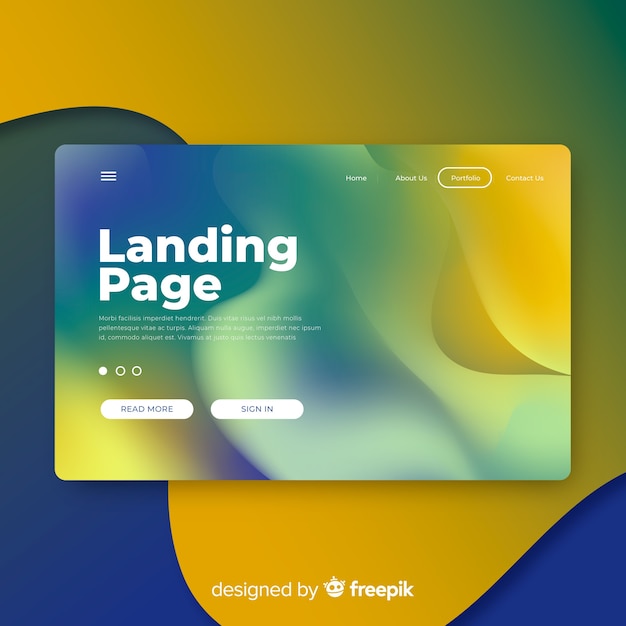 Abstract landing page