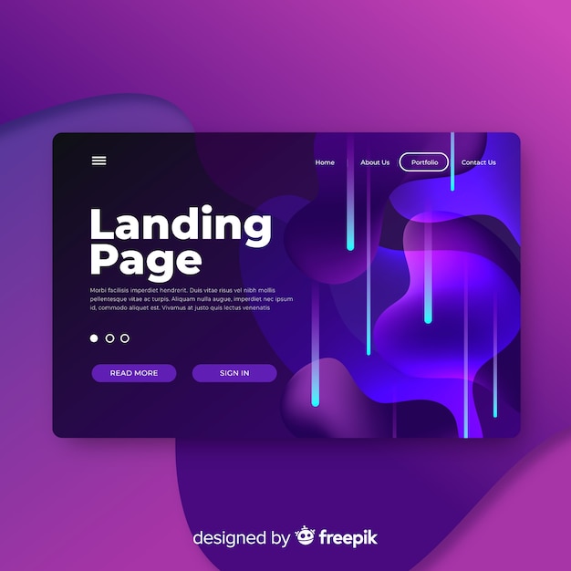 Abstract landing page