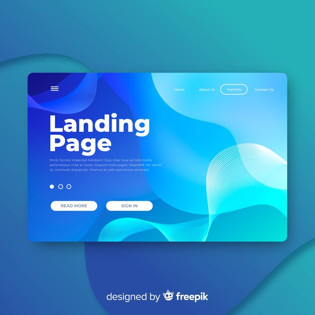 Abstract landing page