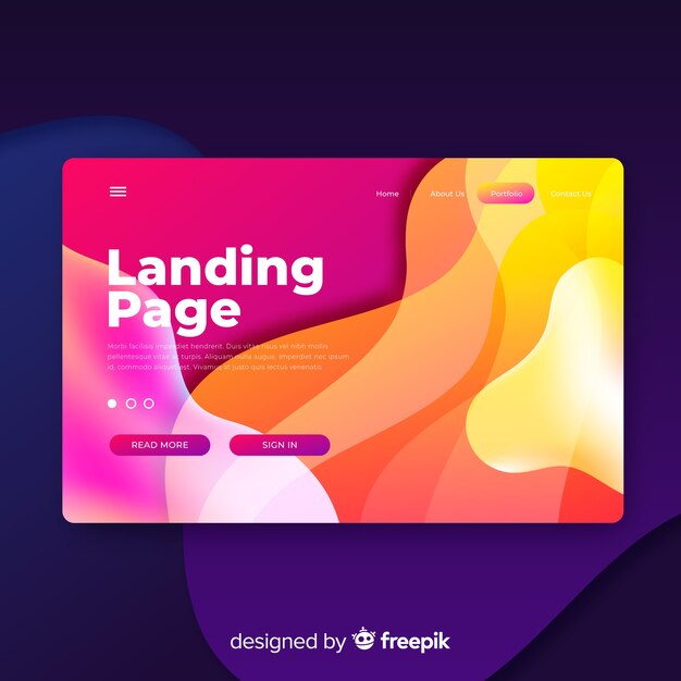 Abstract landing page