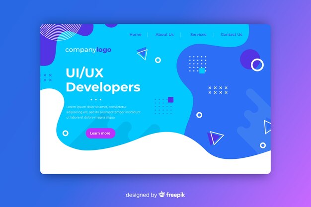 Abstract landing page