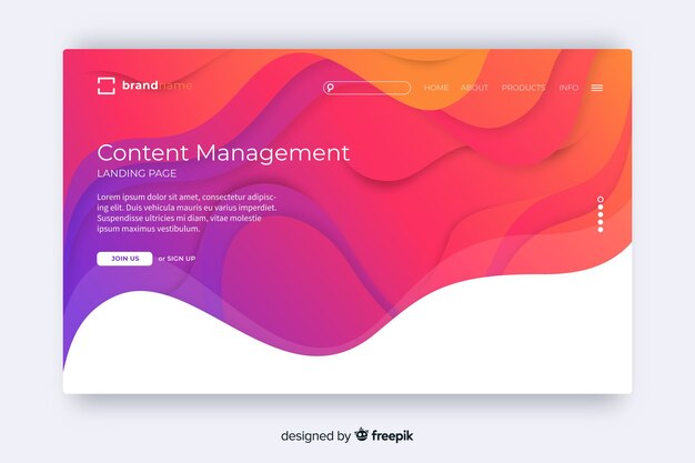 Abstract landing page