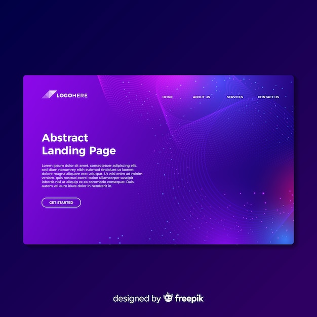 Abstract landing page