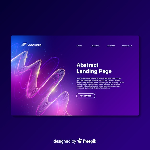 Abstract landing page