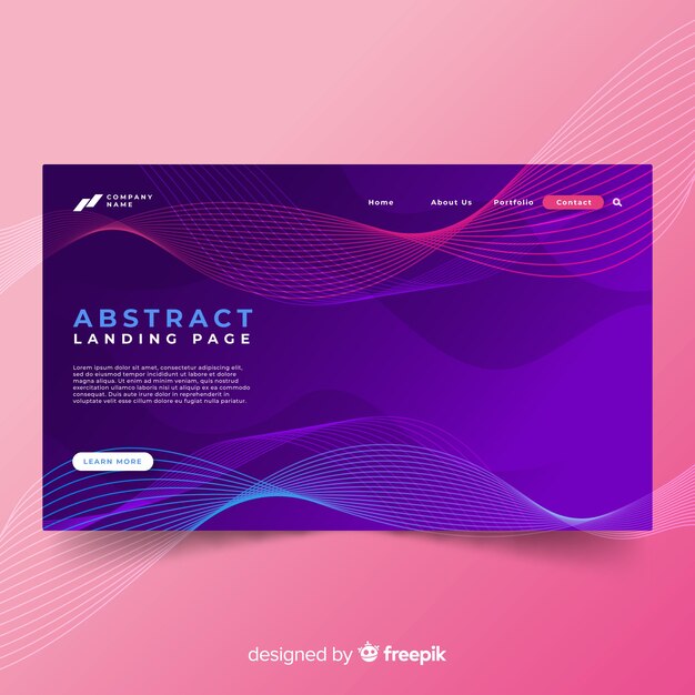 Abstract landing page