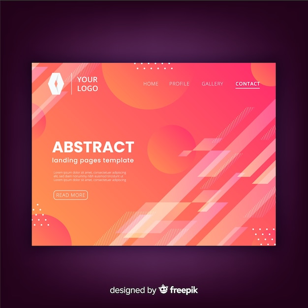 Abstract landing page