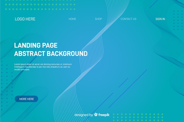 Abstract landing page