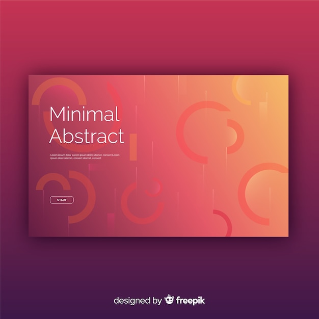 Free Vector abstract landing page