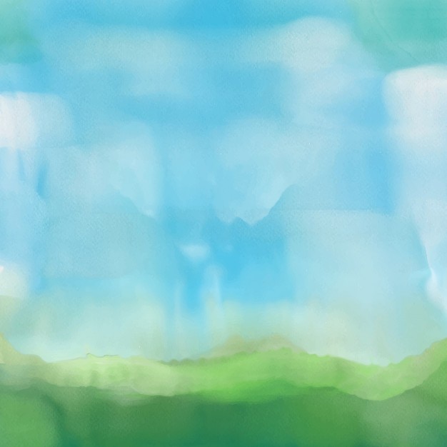 Abstract landscape in watercolor effect