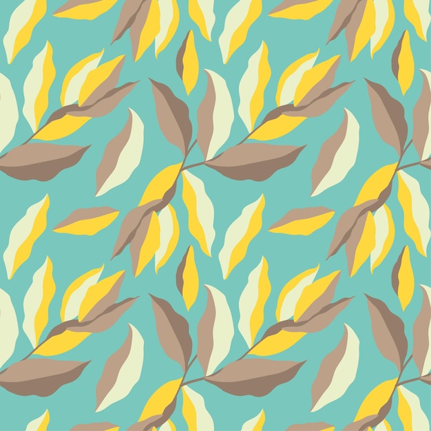 Free Vector abstract leaves seamless pattern