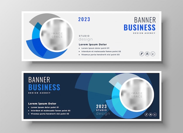 abstract light and dark business banners