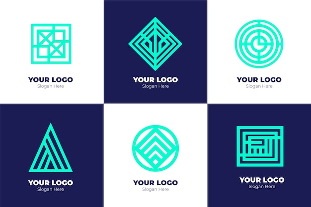 Abstract lineal logo collection