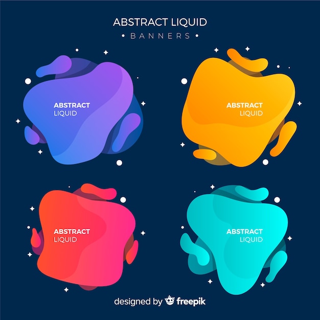 Abstract liquid banner