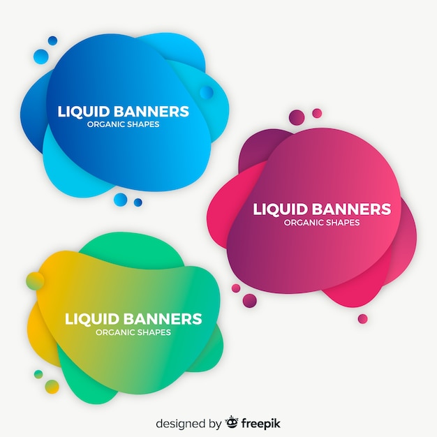 Abstract liquid banners