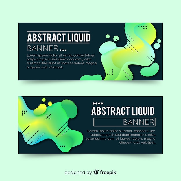 Abstract liquid banners