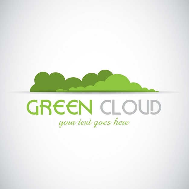 Free Vector abstract logo of a green cloud 