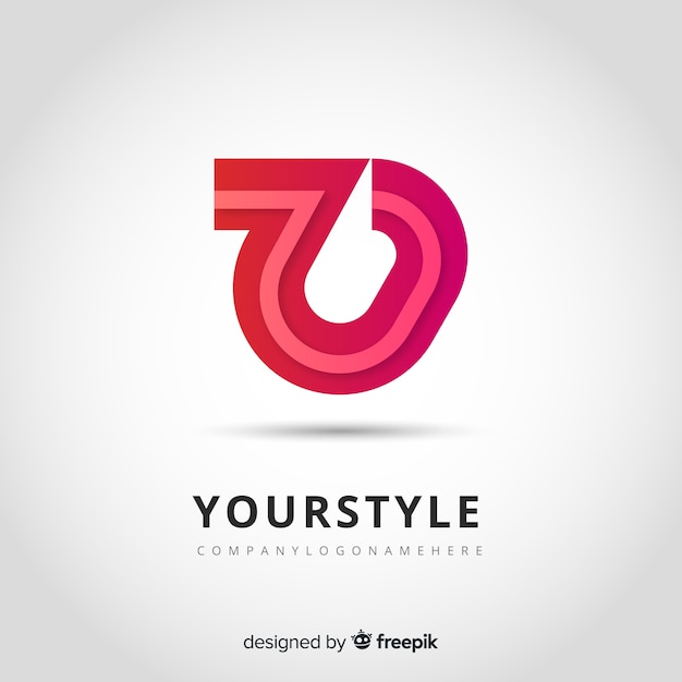 Abstract logo template in gradient style