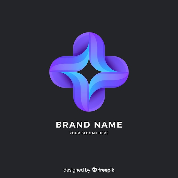 Free Vector abstract logo template gradient style